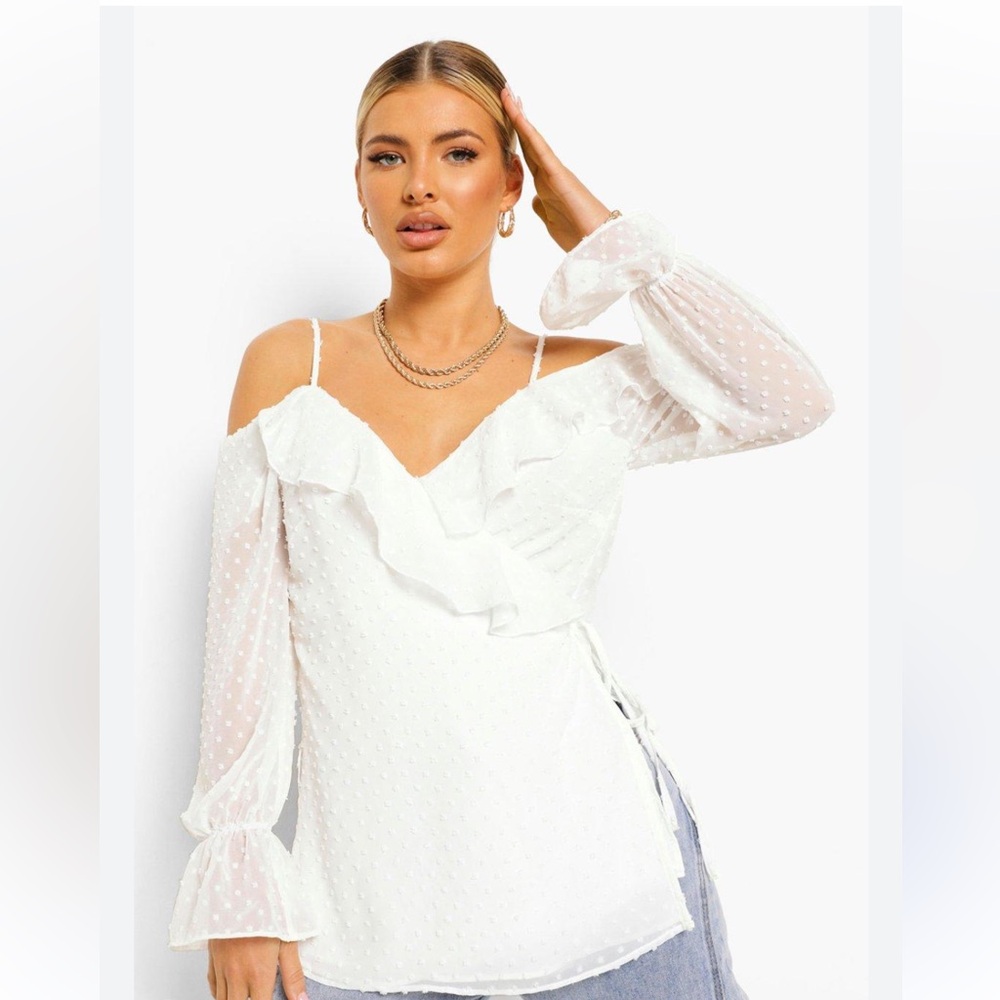 White wrap top
